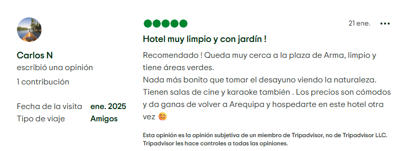 puntaje opiniones hotel el turista (15)