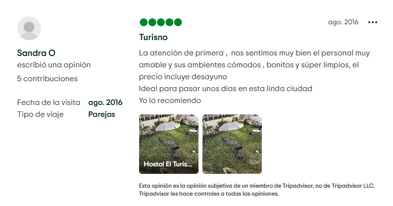 puntaje opiniones hotel el turista (9)